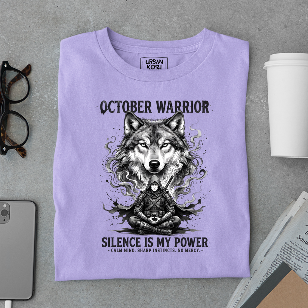 October Warrior Wolf T-Shirt