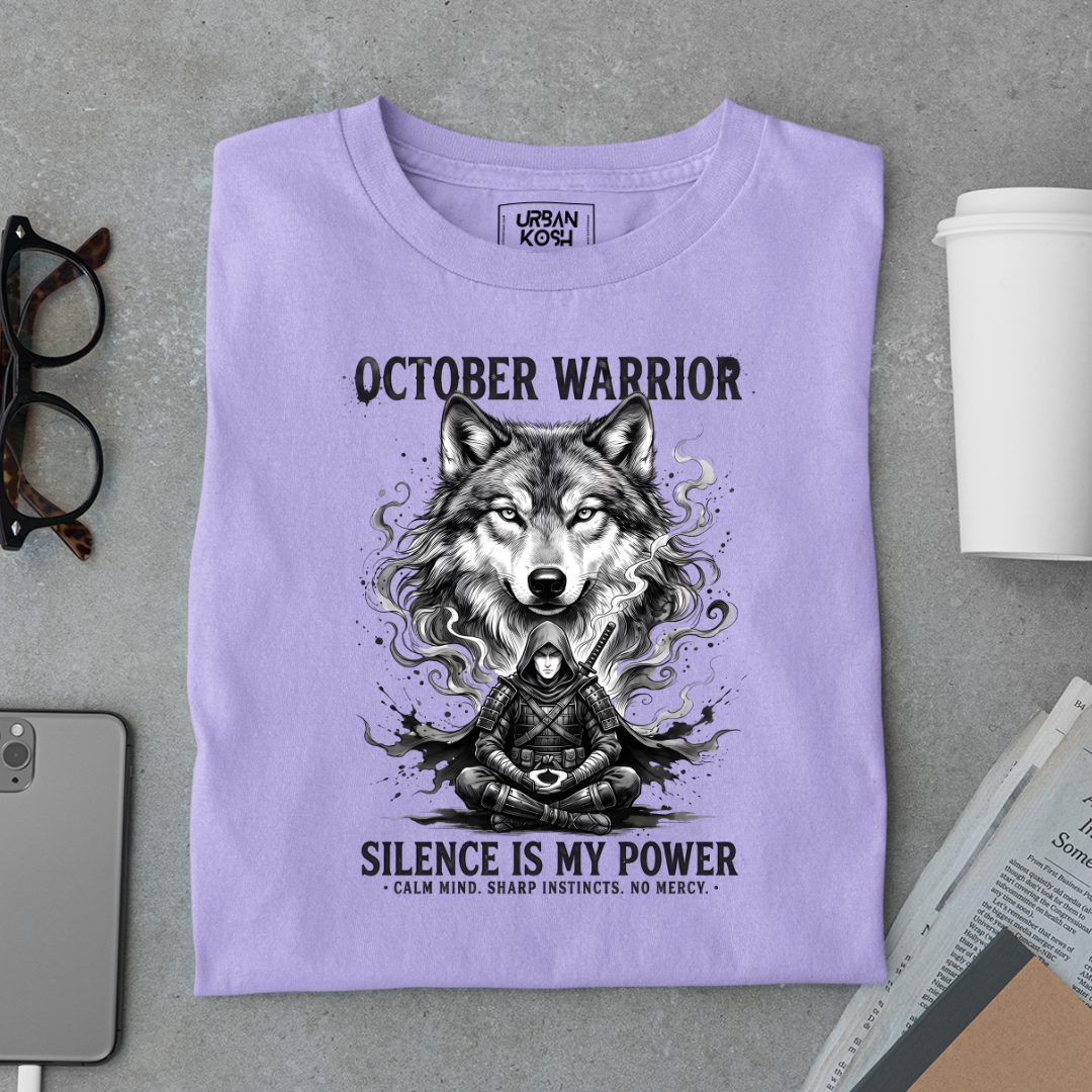 October Warrior Wolf T-Shirt