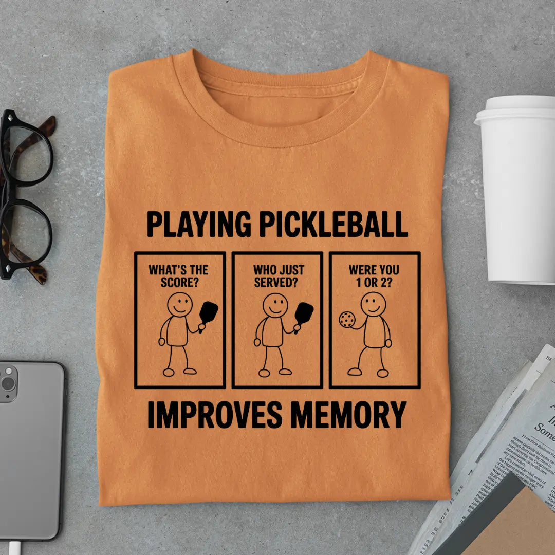 Playing Pickleball Improves Memory - Pickleball Exclusive Premium T-shirt