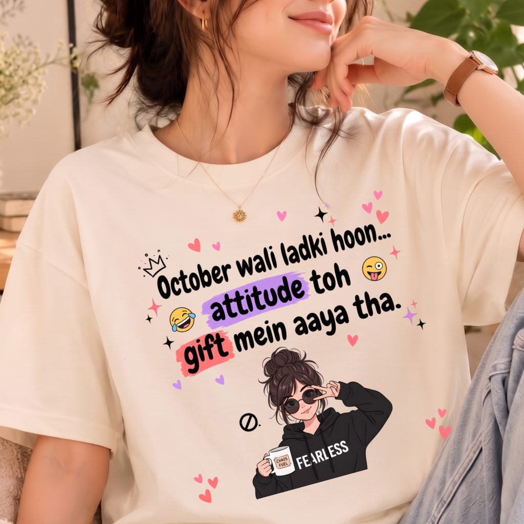 October Wali Ladki Graphic T-Shirt