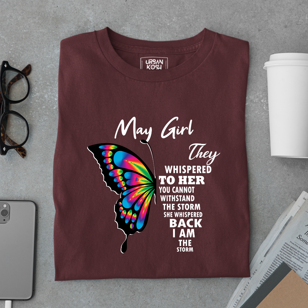 May Girl Exclusive Premium Birthday T-shirt for Women
