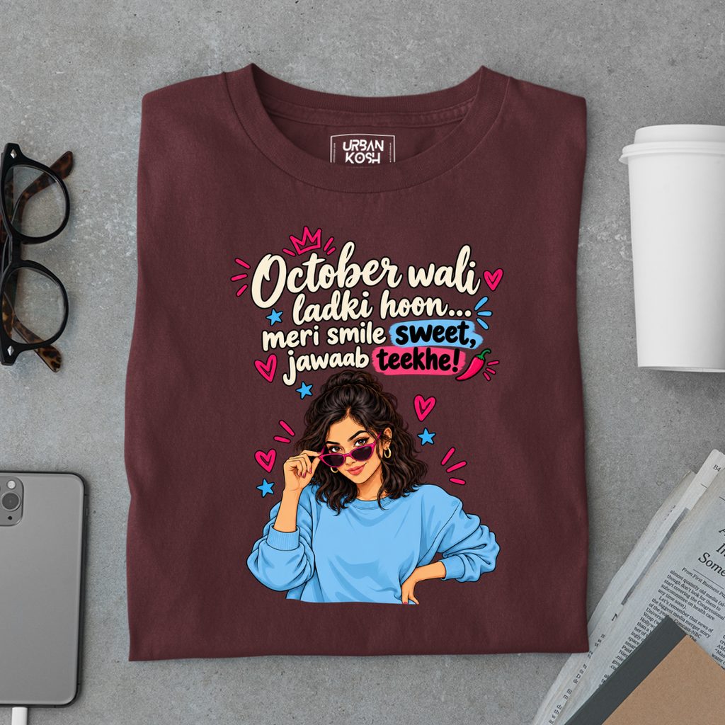 October Queen Attitude Graphic T-Shirt
