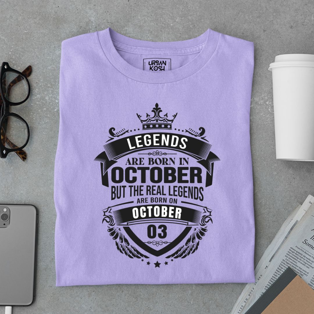 [Personalised] The Real Legends Are Born in October 03 T-Shirt