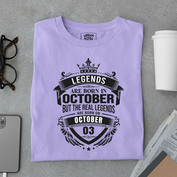 [Personalised] The Real Legends Are Born in October 03 T-Shirt