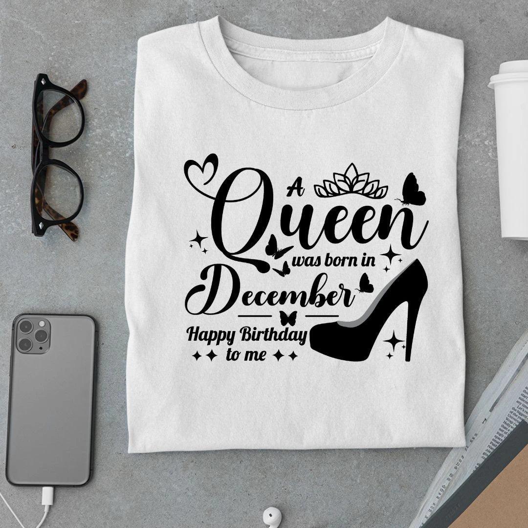 A Queen was born in December T Shirt - Urban Kosh