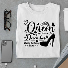 A Queen was born in December T Shirt - Urban Kosh