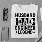 Load image into Gallery viewer, Husband Dad Engineer Legend T - Shirt - Urban Kosh
