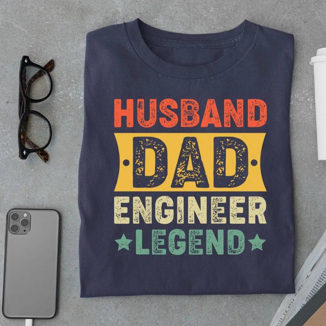 Husband Dad Engineer Legend T - Shirt - Urban Kosh