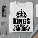 Load image into Gallery viewer, Kings are Born in January Crown T Shirt - Urban Kosh
