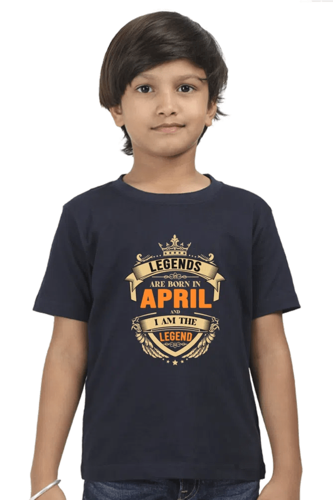 Legends are Made in April and I am the Legend Kids T Shirt - Urban Kosh