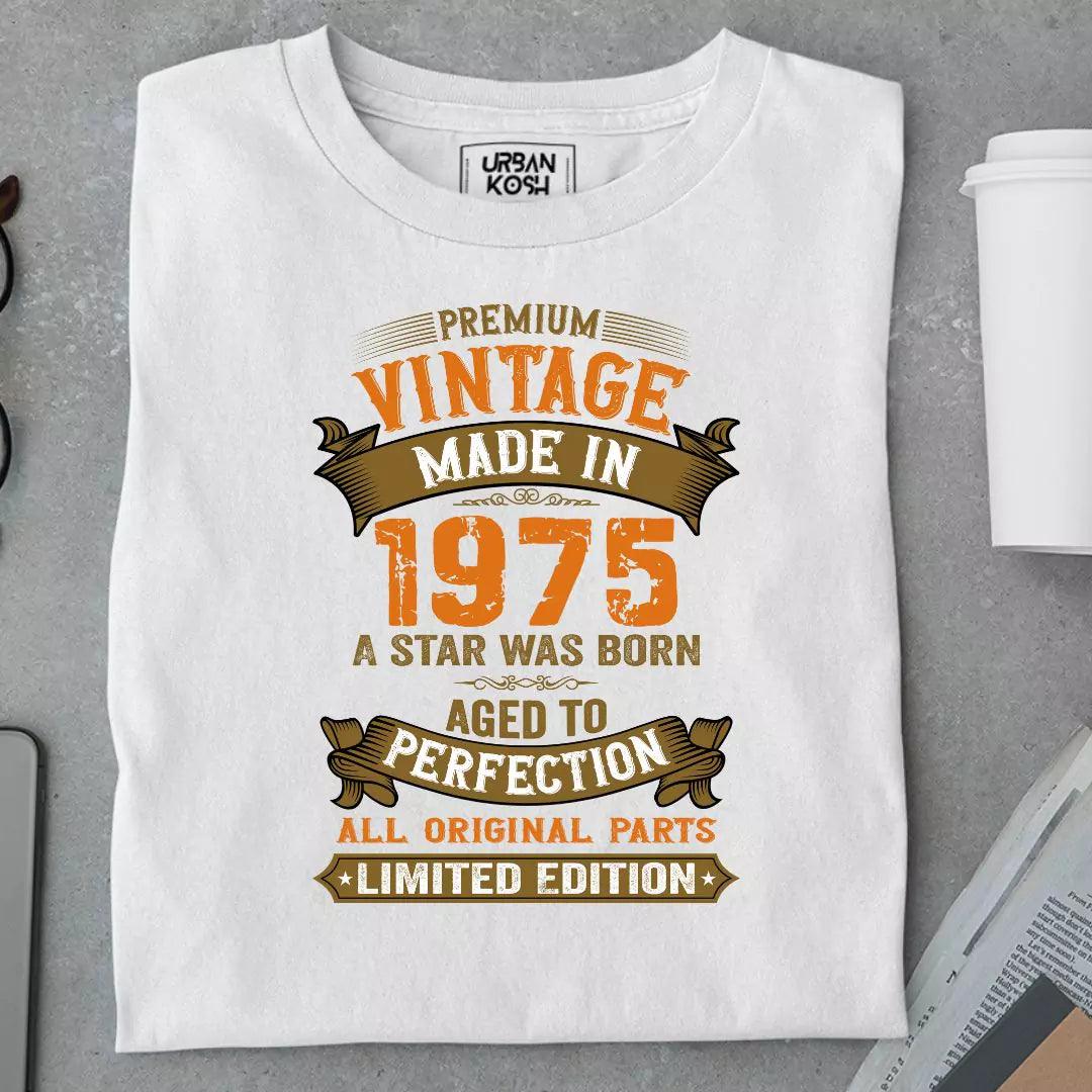 Premium Vintage Made in 1975 White S - Main Image