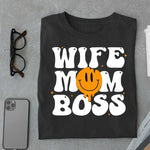 Load image into Gallery viewer, Wife Mom Boss T Shirt
